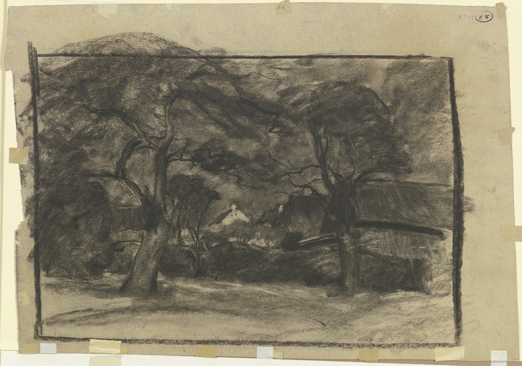 Farmhouses under trees, Sion Longley Wenban