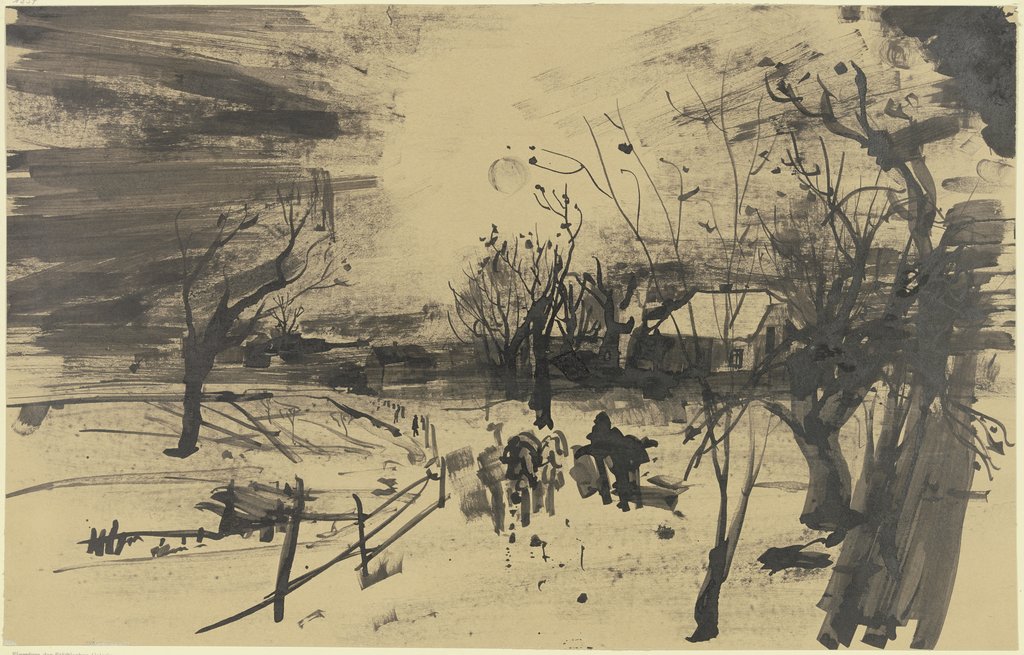 Wintery landscape, Gottfried Richter