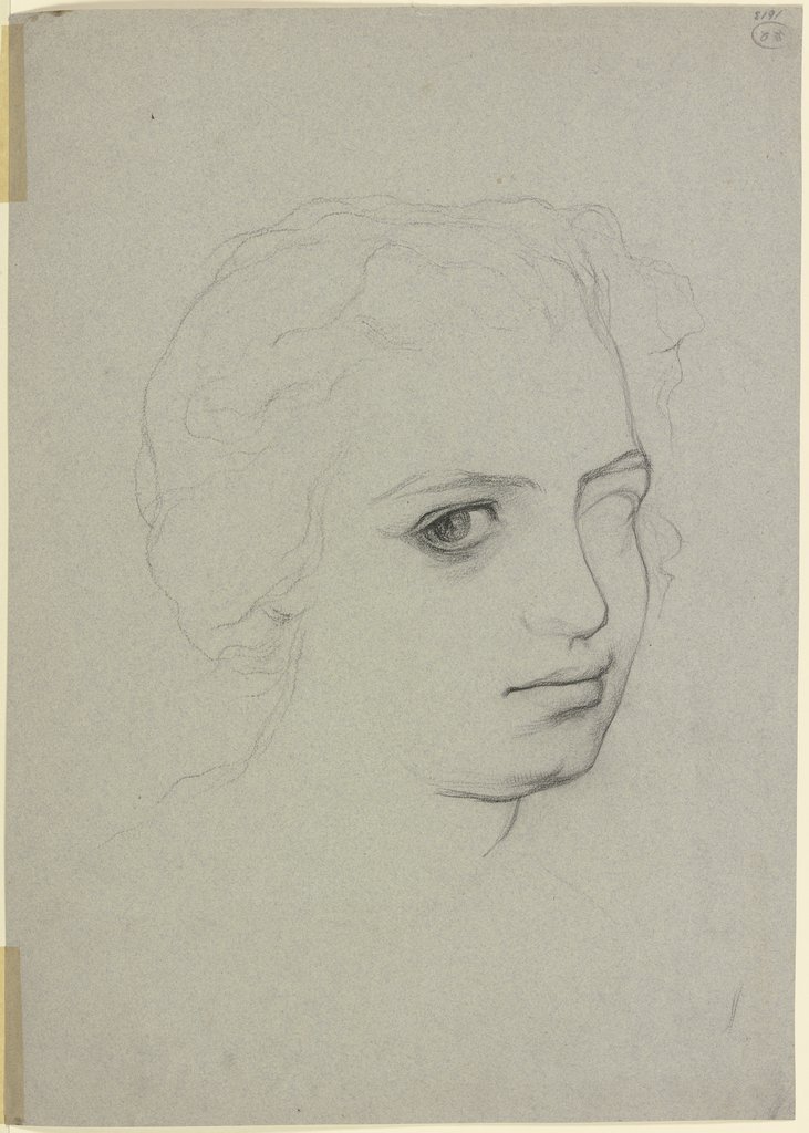 Head of a young woman, Victor Müller