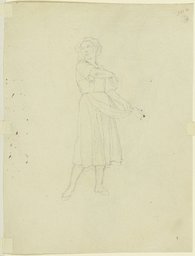 Bauernmädchen bei der Aussaat, Jakob Becker