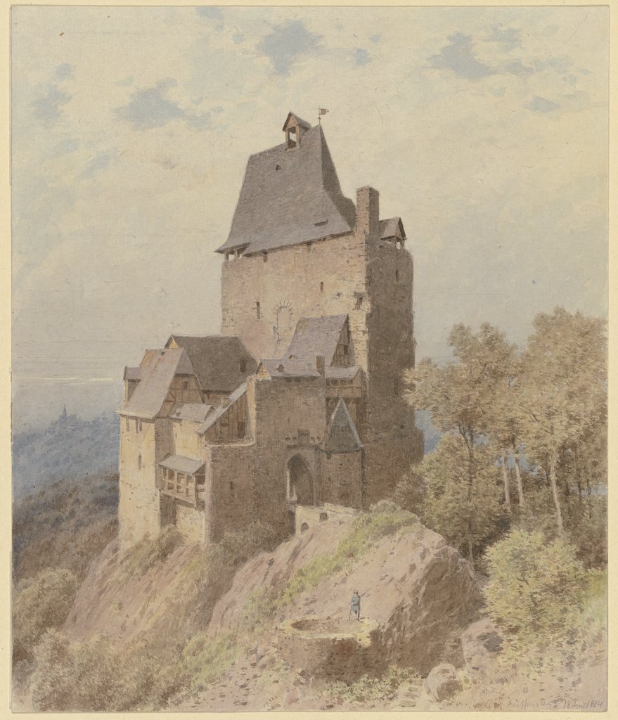 Castel on high mountain, Carl Theodor Reiffenstein