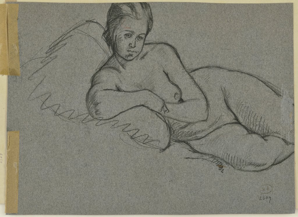 Reclining female nude, Georg Poppe