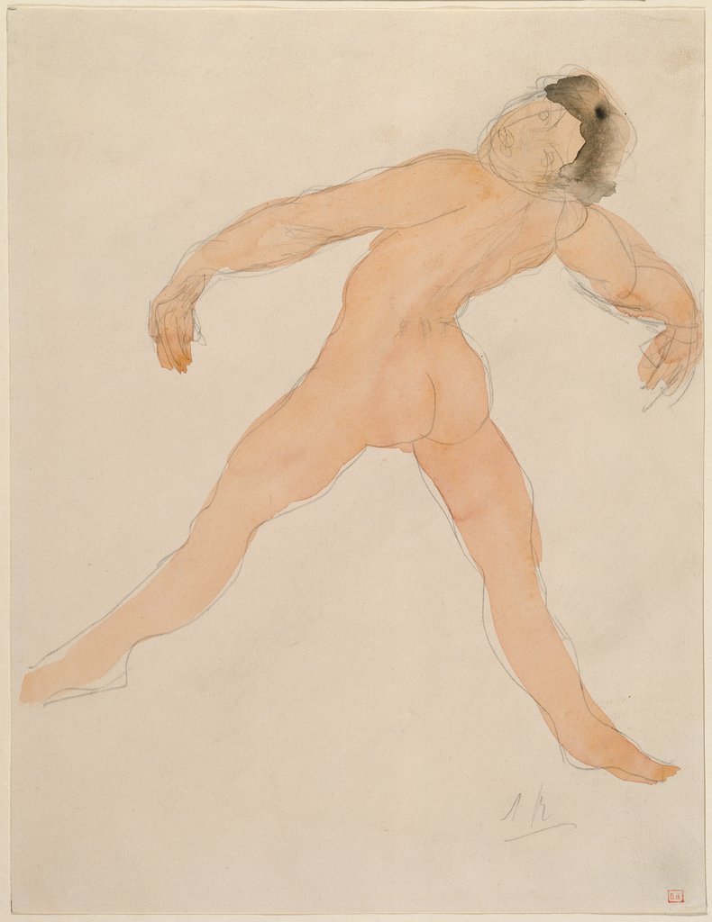 Woman Dancing with Her Head Thrown Back, rear view, Auguste Rodin;   ?