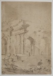 Capriccio mit römischen Ruinen, Francesco Guardi