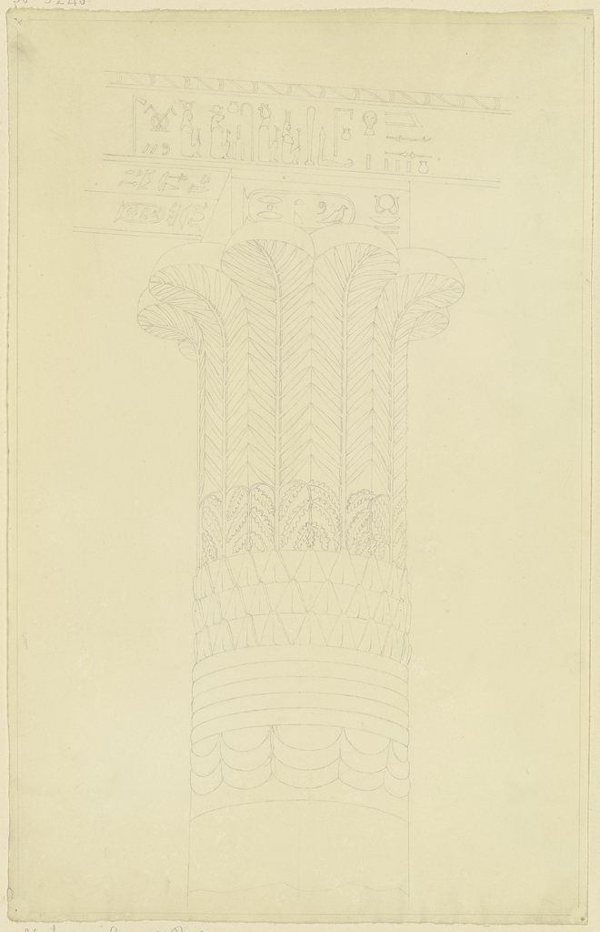 Ägyptisches Kapitell mit Architrav, Friedrich Maximilian Hessemer