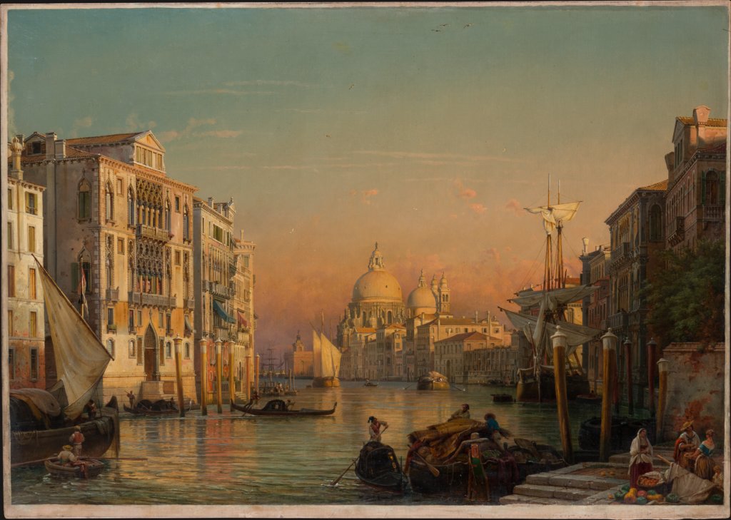 Der Canal Grande in Venedig mit Blick auf Santa Maria della Salute, Friedrich Nerly