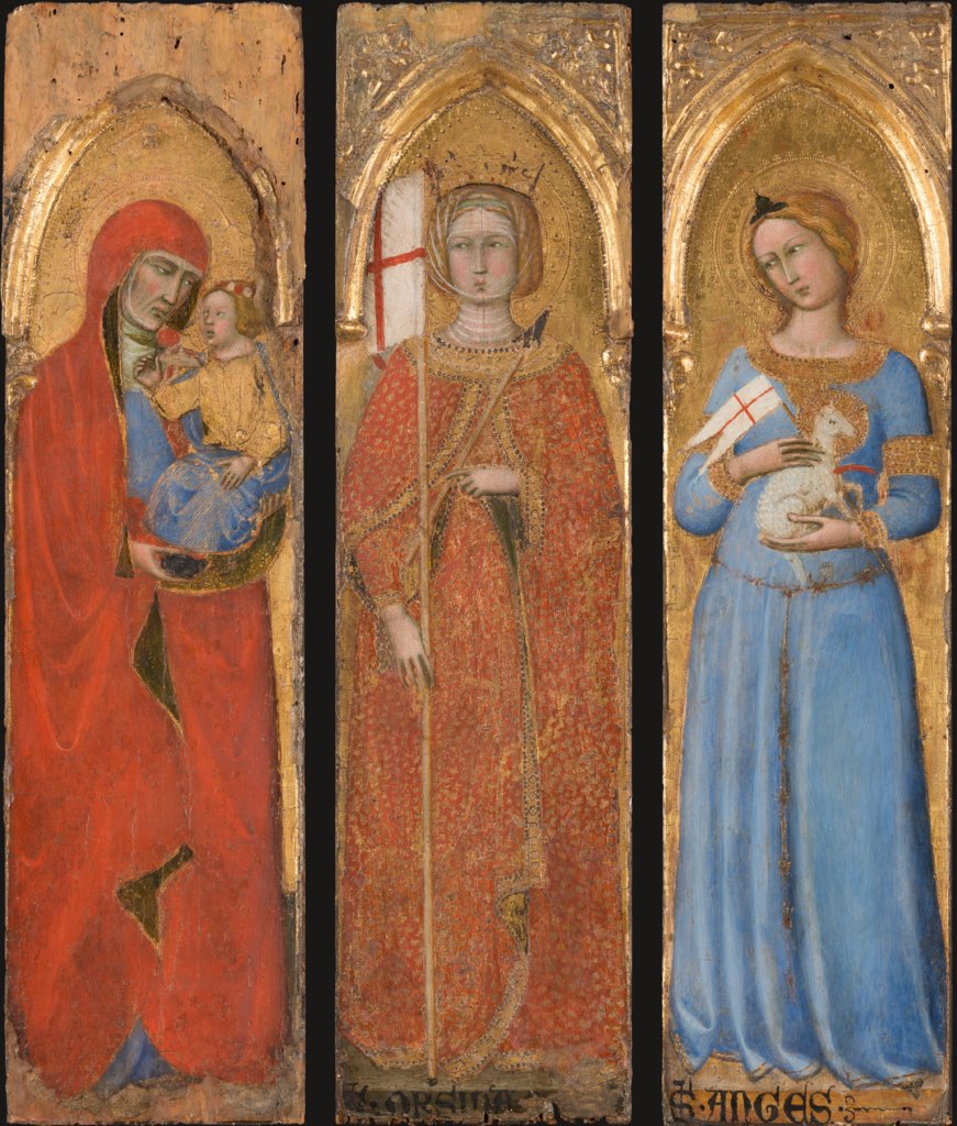 Hl. Anna mit dem Marienkind, Hl. Ursula, Hl. Agnes, Andrea di Vanni d'Andrea Salvani