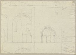 Teil der Bogengalerie in dem Kloster San Francesco zu Assisi, Johann Anton Ramboux