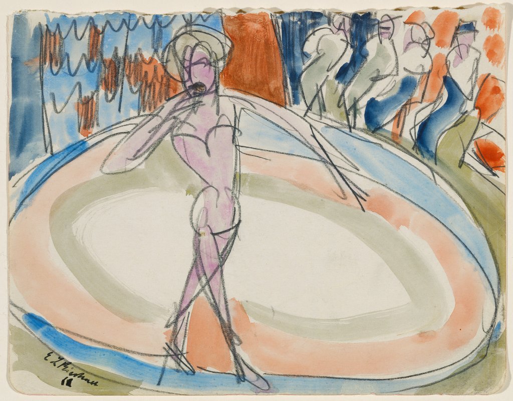 Dancing woman at the cabaret, Ernst Ludwig Kirchner