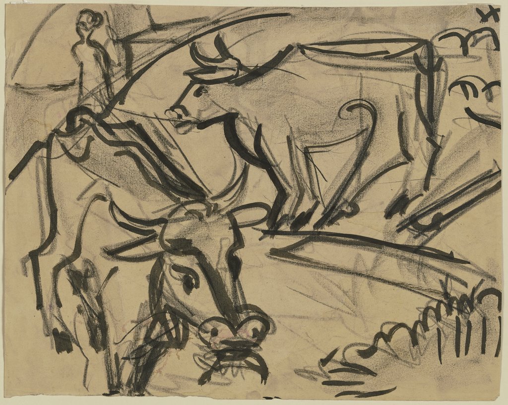 Two cows, Ernst Ludwig Kirchner