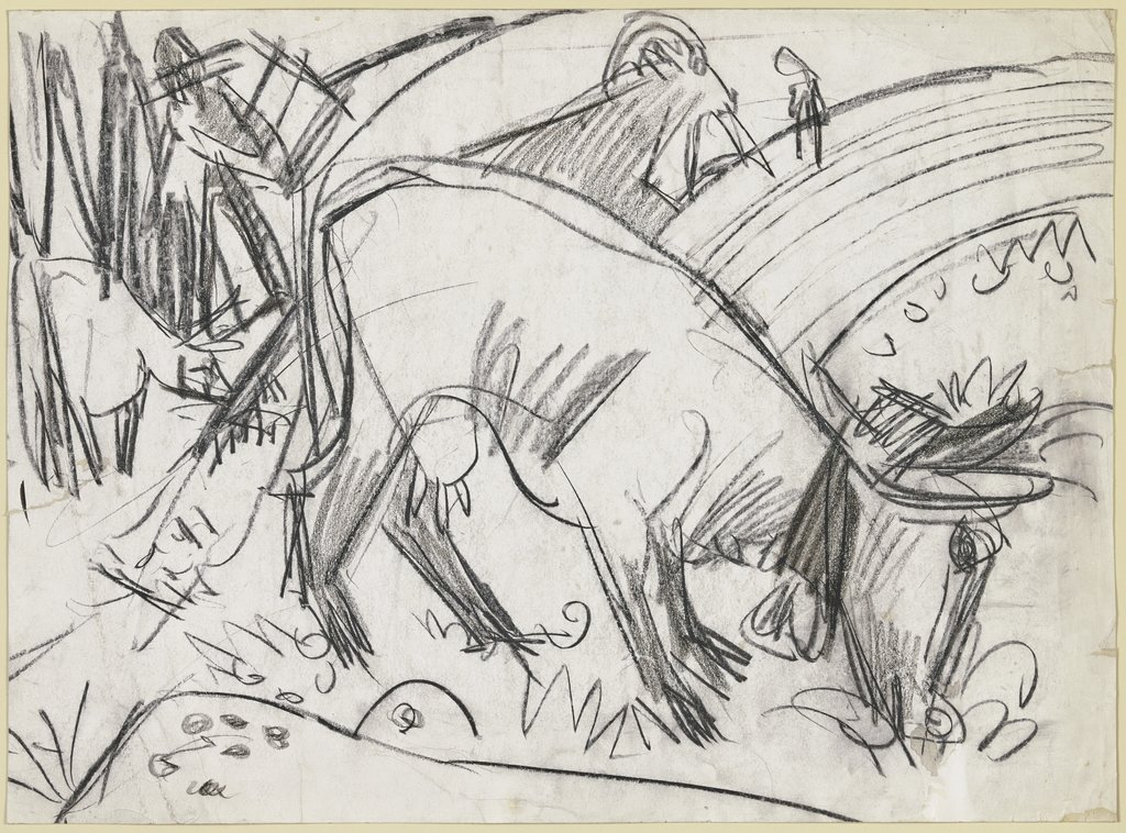 Grazing cow, Ernst Ludwig Kirchner