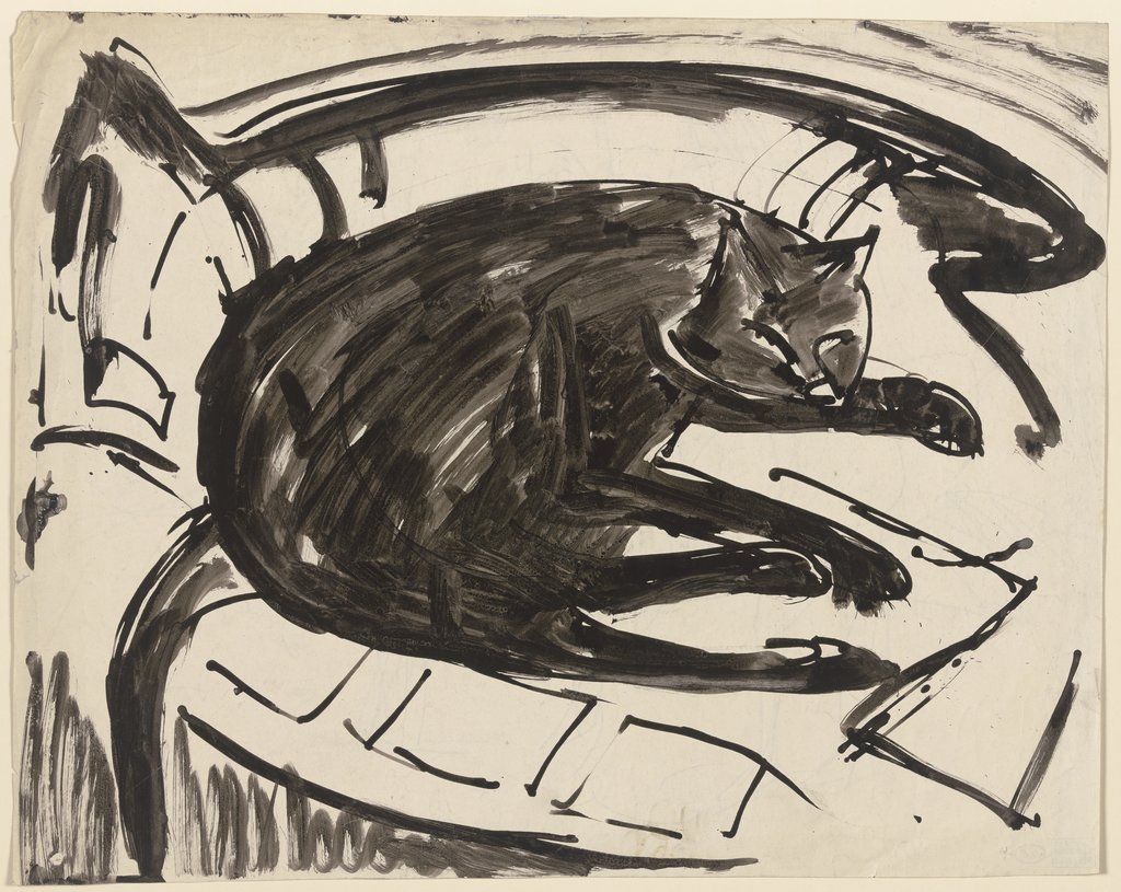 Liegende Katze, Ernst Ludwig Kirchner