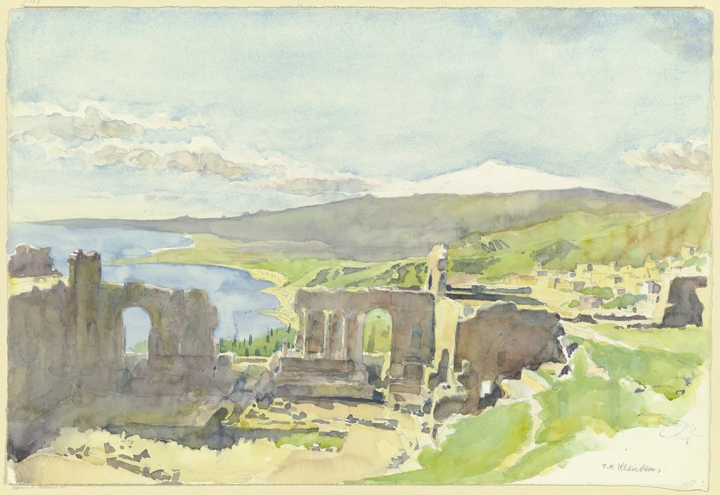 Das antike Theater in Taormina, Friedrich Wilhelm Kleukens