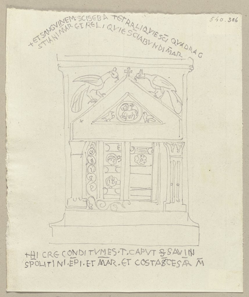 Reliquiar im Priorat von Malta auf dem Aventin zu Rom, Johann Anton Ramboux