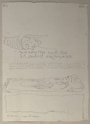 Grabmal von Papst Alexander VI. (?) in den Vatikanischen Grotten, Johann Anton Ramboux