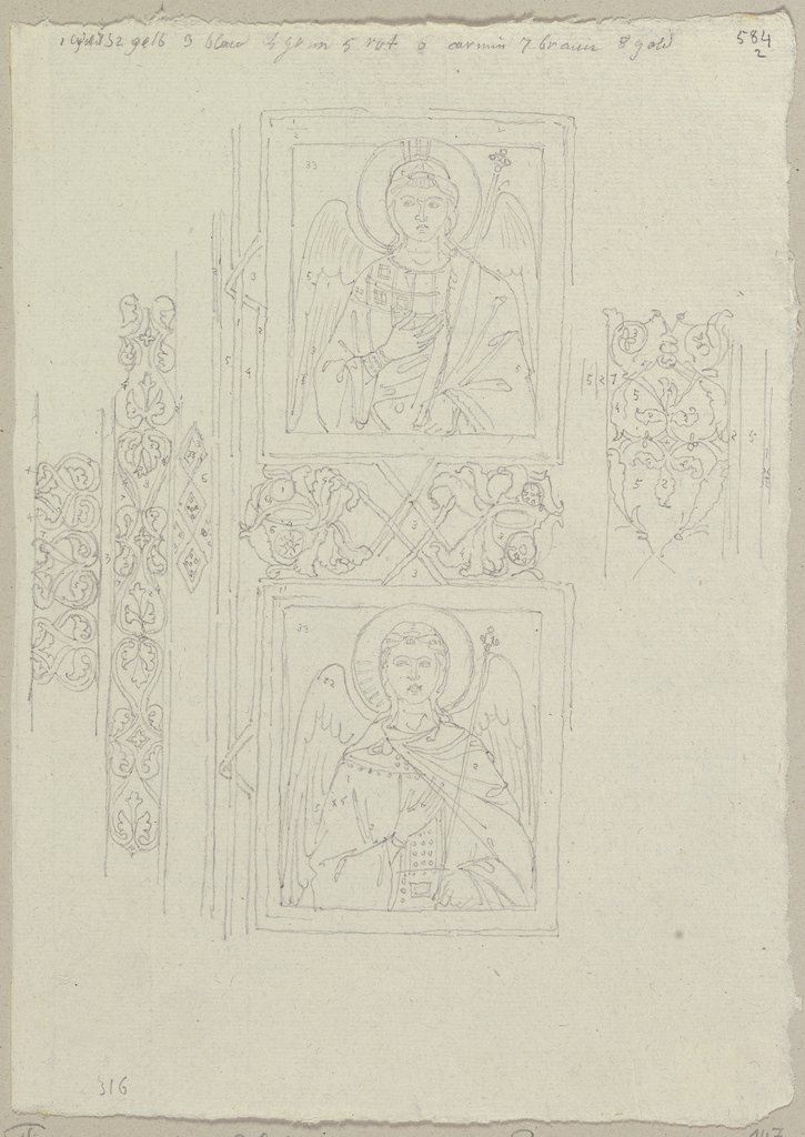 Aus dem Querschiff der oberen Kirche von San Francesco in Assisi, Johann Anton Ramboux, after Giunta Pisano;   ?