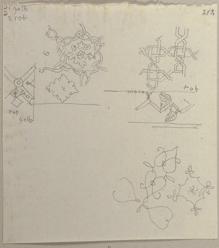 Ein Teppichmuster, auf Leinen gewirkt zu kirchlichem Gebrauch, Johann Anton Ramboux