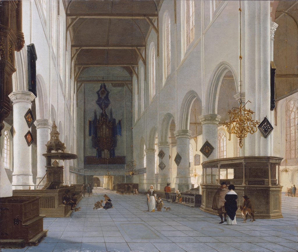 The Interior of the Oude Kerk in Delft, Hendrik Cornelisz. van Vliet