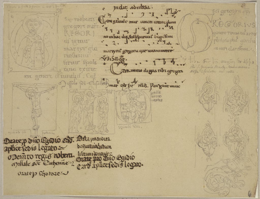 Initials from Assisi, Johann Anton Ramboux