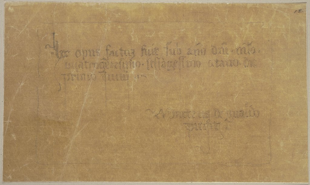 Die Nachschrift einer unbekannten Schrift, Johann Anton Ramboux