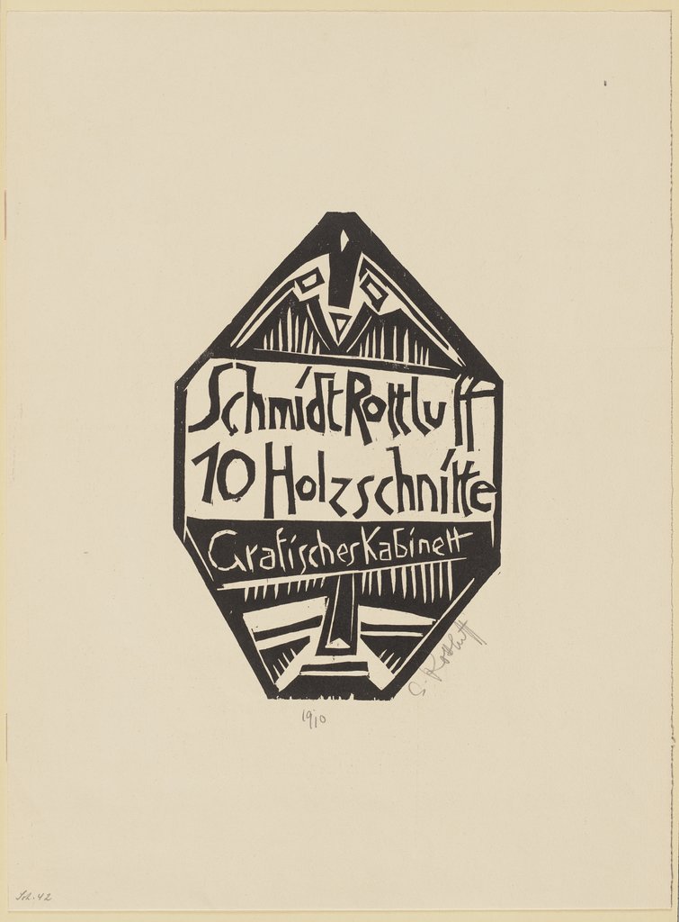 Schmidt-Rottluff, 10 Holzschnitte, Grafisches Kabinett (Titel), Karl Schmidt-Rottluff