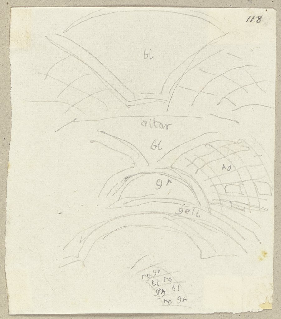 Schemenhafte Architekturstudie, Johann Anton Ramboux