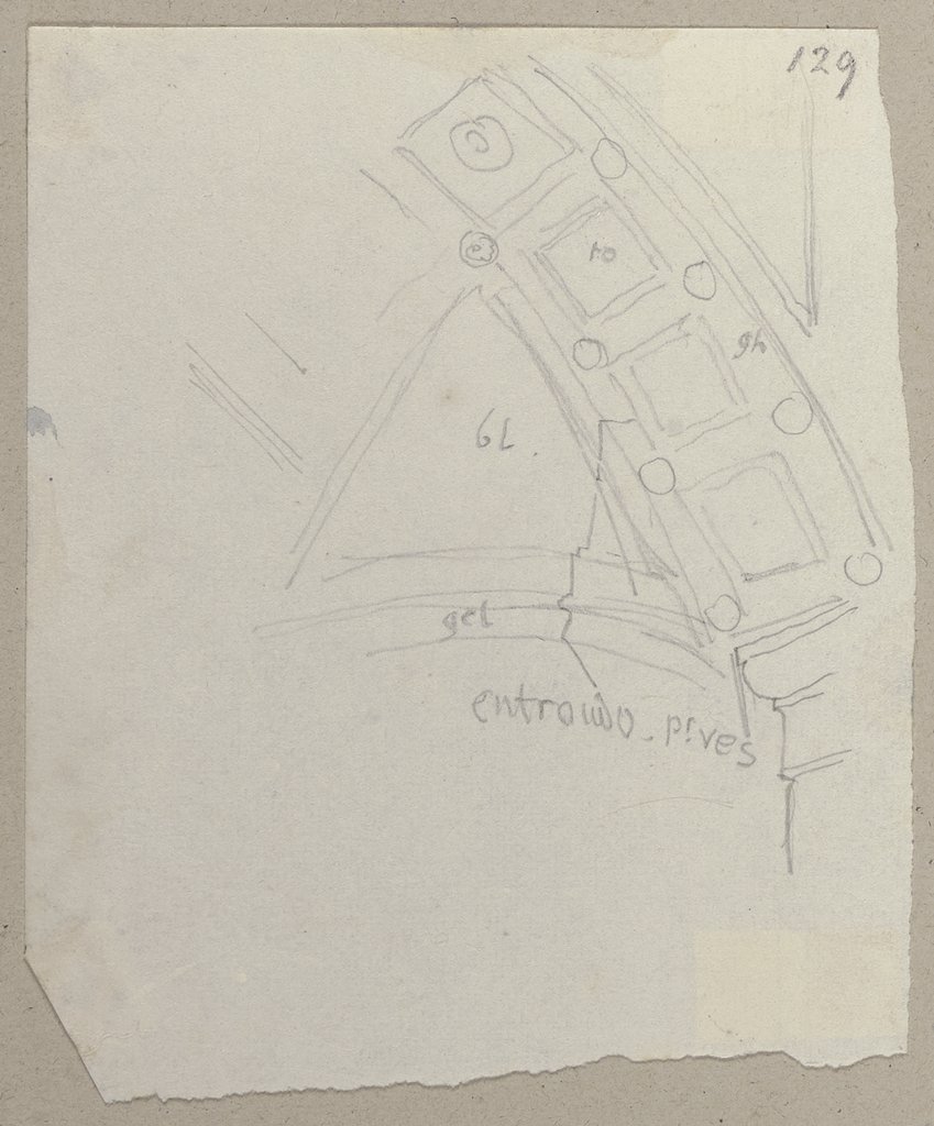 Die schemenhafte Wiedergabe eines Torbogens (?), Johann Anton Ramboux