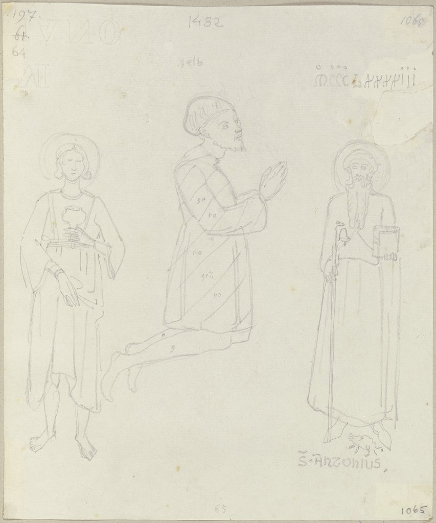 Figuren aus einem Fresko in Roccacciuolo (?), Johann Anton Ramboux