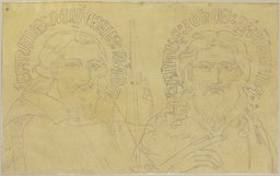 Heads of two saints, Johann Anton Ramboux