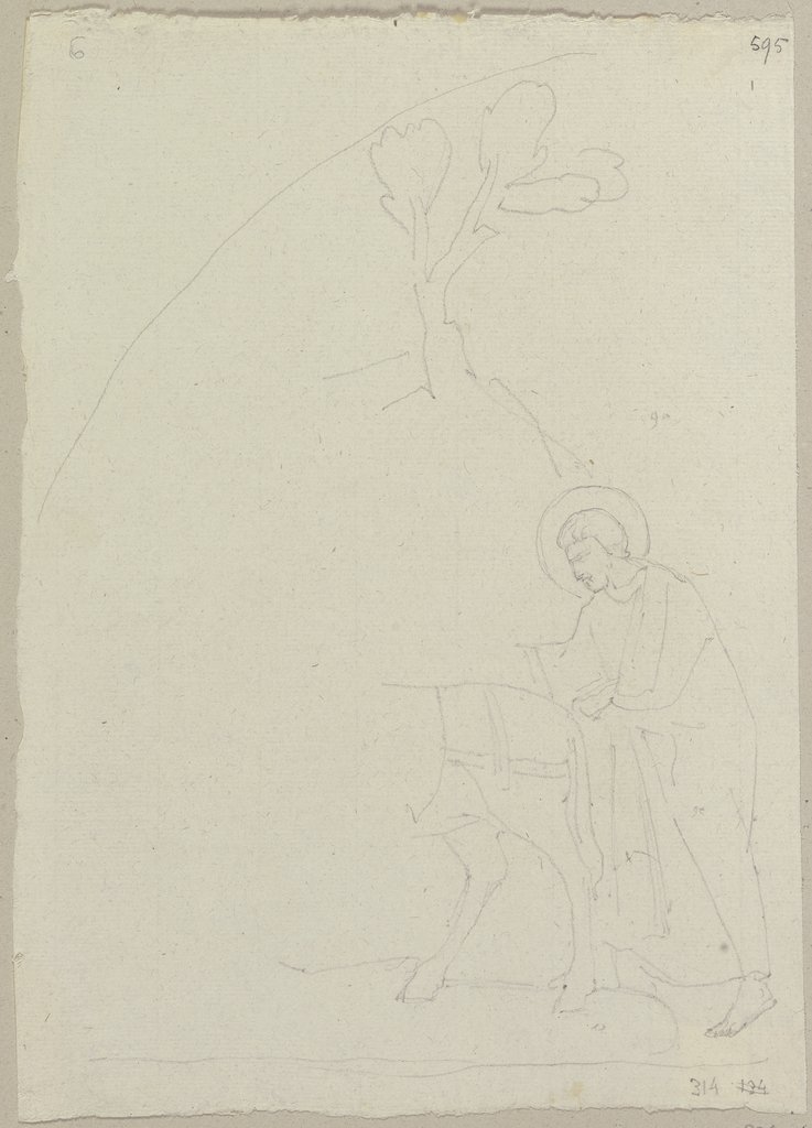 Aus dem Langschiff der oberen Kirche von San Francesco in Assisi, Johann Anton Ramboux, nach Cimabue