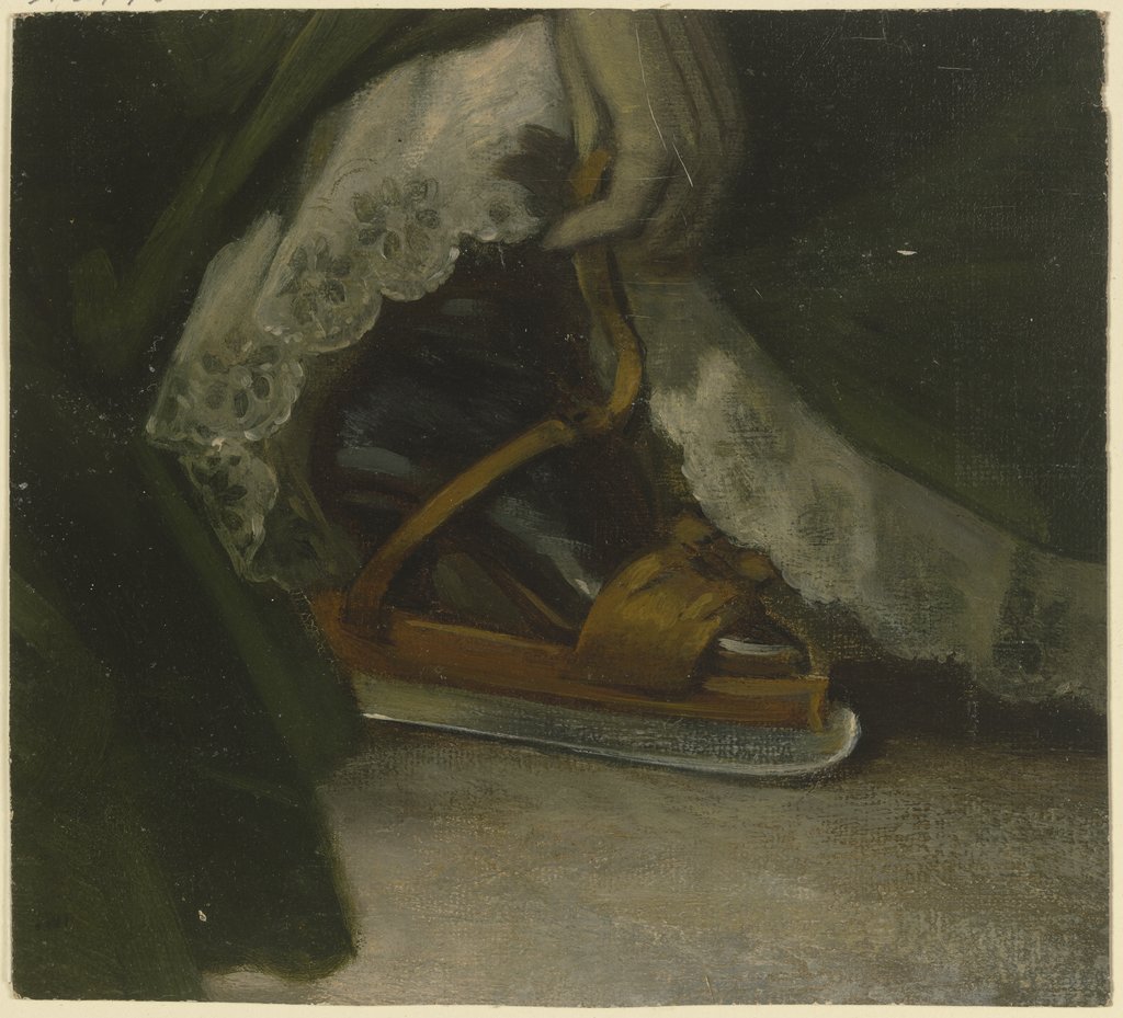 Fuß einer Dame mit Schlittschuh, Philipp Rumpf