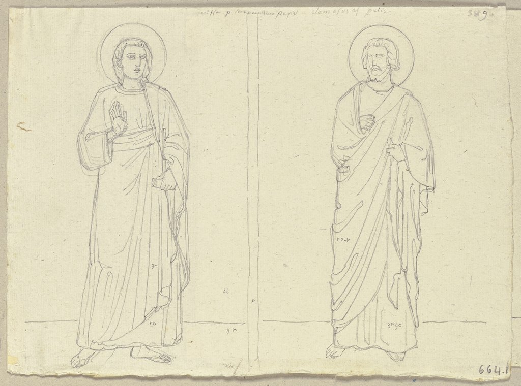 Heiligenbilder aus der Kapelle des heiligen Nikolaus in S. Francesco zu Assisi, Johann Anton Ramboux, after Stefano Fiorentino