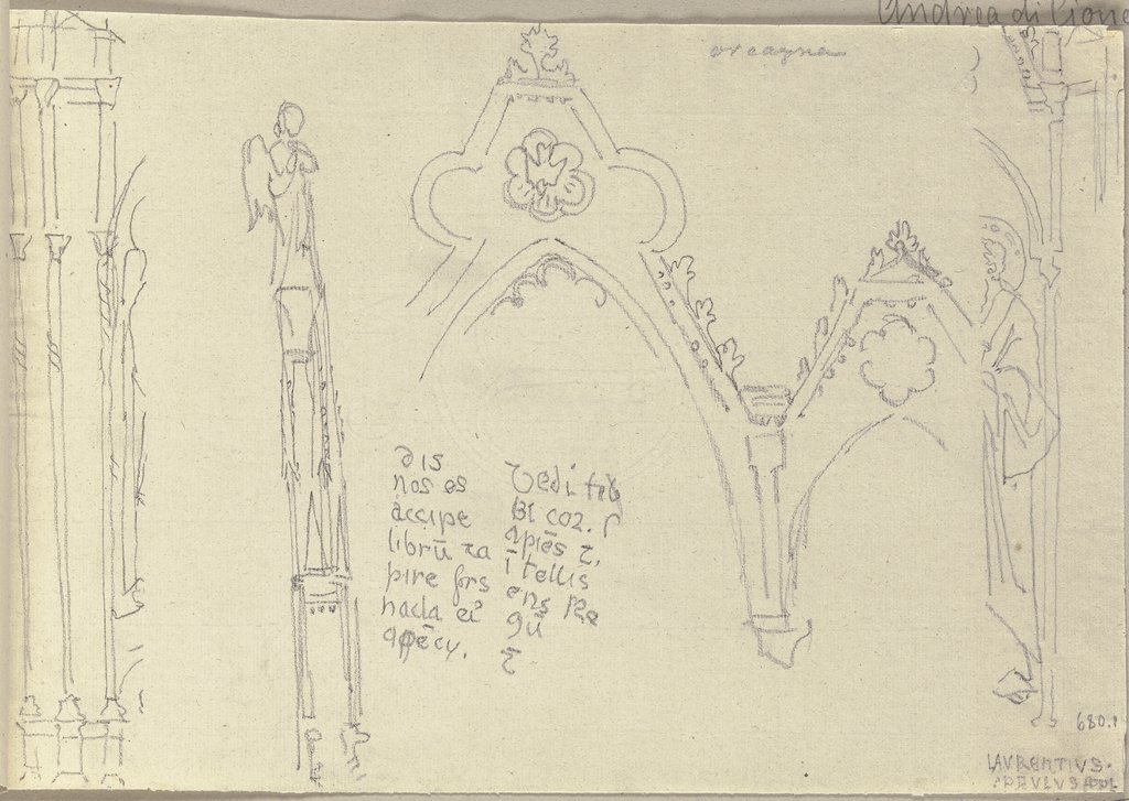 Altartafel in der Kapelle Strozzi in Santa Maria Novella in Florenz, Johann Anton Ramboux, nach Andrea di Cione