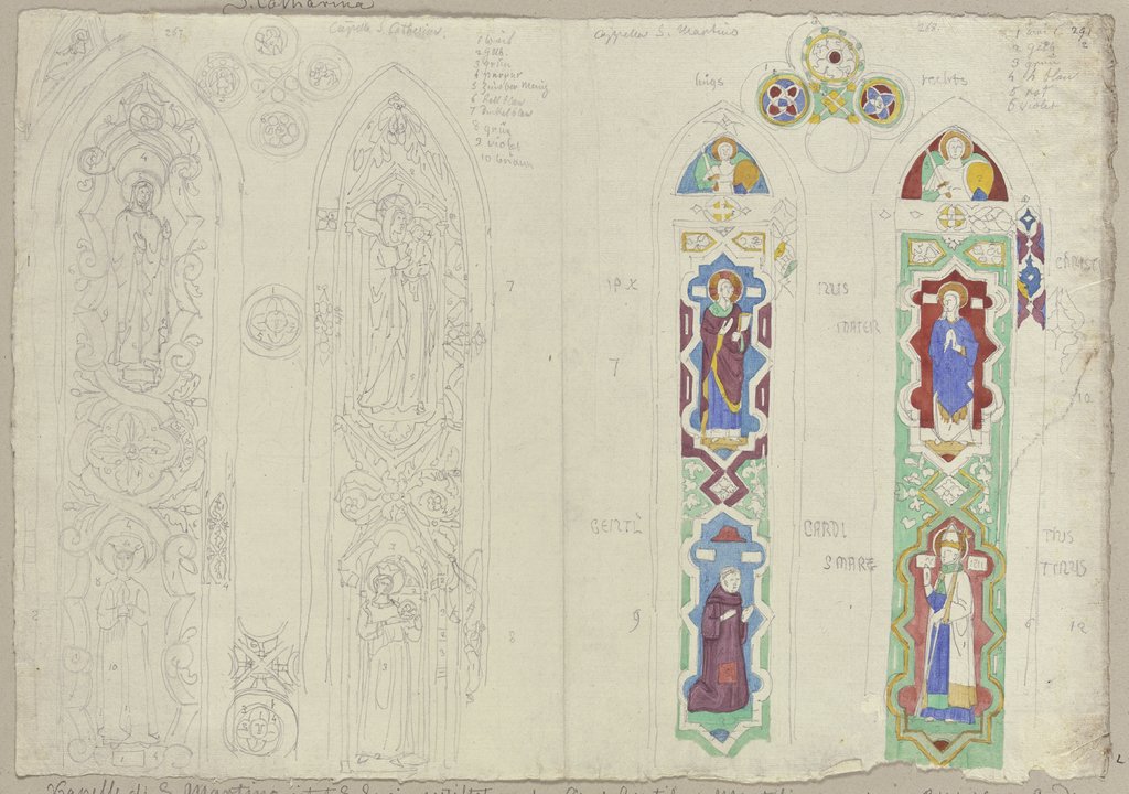 Nach den Fenstern der Katharinenkapelle sowie der Martinskapelle in San Francesco in Assisi, Johann Anton Ramboux