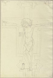 Nach einem Kruzifix aus Holz, in der Servitenkriche zu Siena, von Segna, dem Vater Duccios (?), Johann Anton Ramboux, after Duccio di Buoninsegna