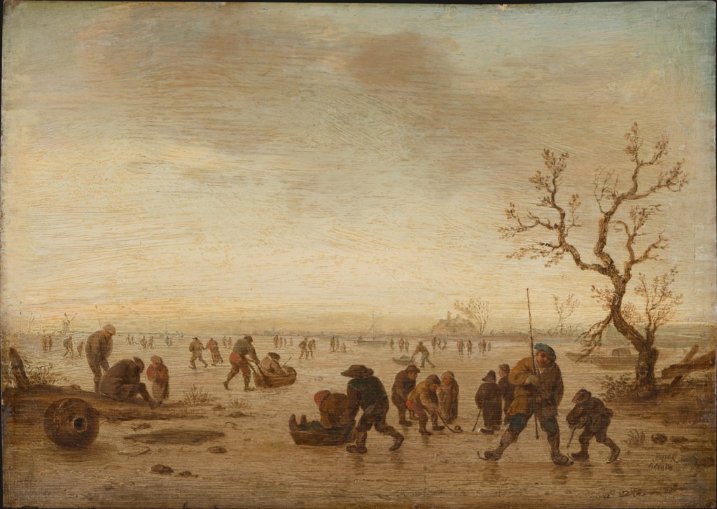 Skaters on the Ice, Isaac van Ostade