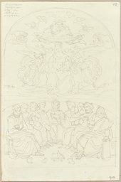 Nach einer Tafel in einer Franziskanerkirche in Gubbio, Johann Anton Ramboux, after Francesco Signorelli