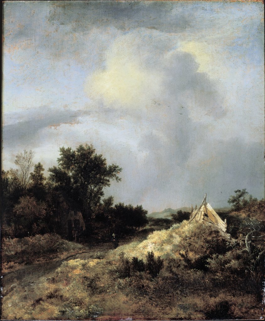 Dünenlandschaft mit einem Plankenzaun, Jacob Isaacksz. van Ruisdael