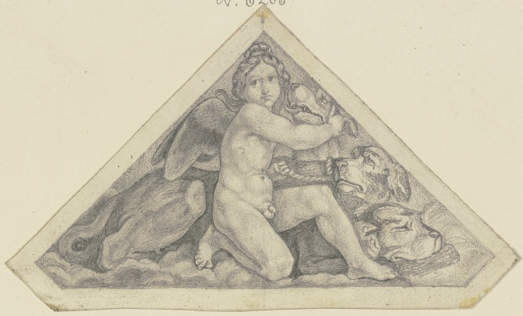 Erot with Cerberus, Eugen Eduard Schäffer, after Peter von Cornelius