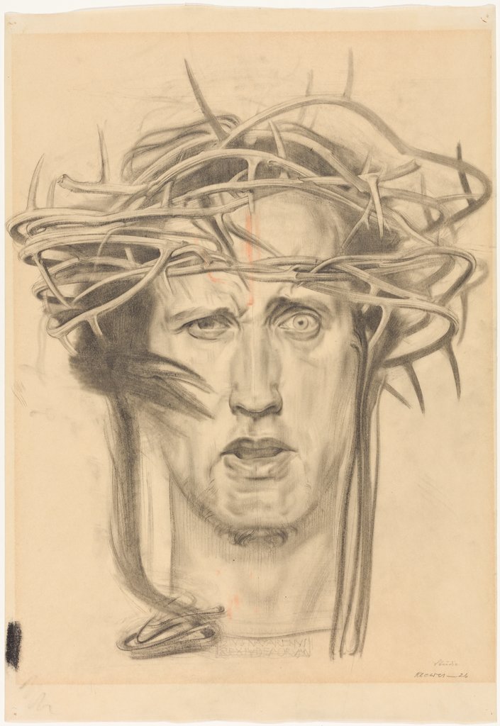 Head of Christ (Self-Portrait with Crown of Thorns). Study, Maximilian Klewer