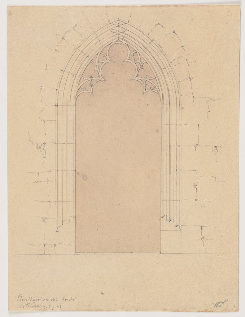 Chorportal der Stadtkirche Unserer Lieben Frau (?) in Friedberg, Friedrich Wilhelm Ludwig