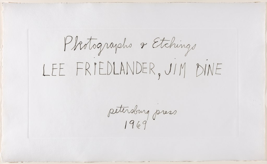 Photographs & Etchings (Titel), Unbekannter Künstler