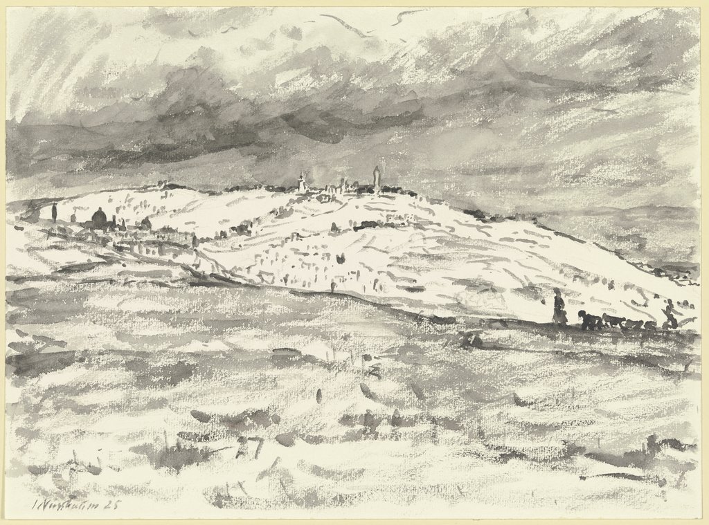 Jerusalem, Blick auf Ölberg und Tempelplatz von Südwest, Jakob Nussbaum