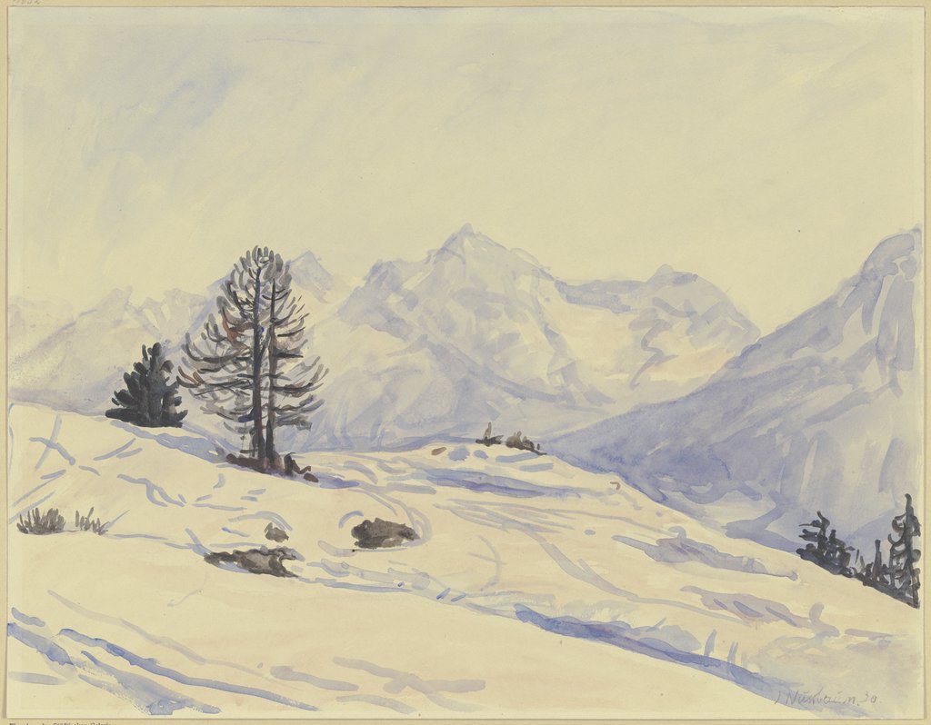 Winterlandschaft, Unterengadin, Jakob Nussbaum