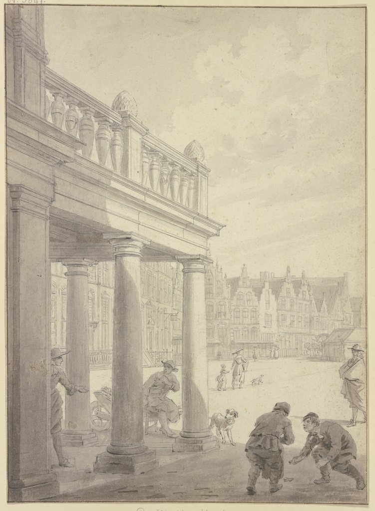 The market of Haarlem, Job Andriaensz. Berckheyde