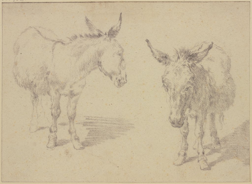 Two donkeys, Nicolaes Berchem