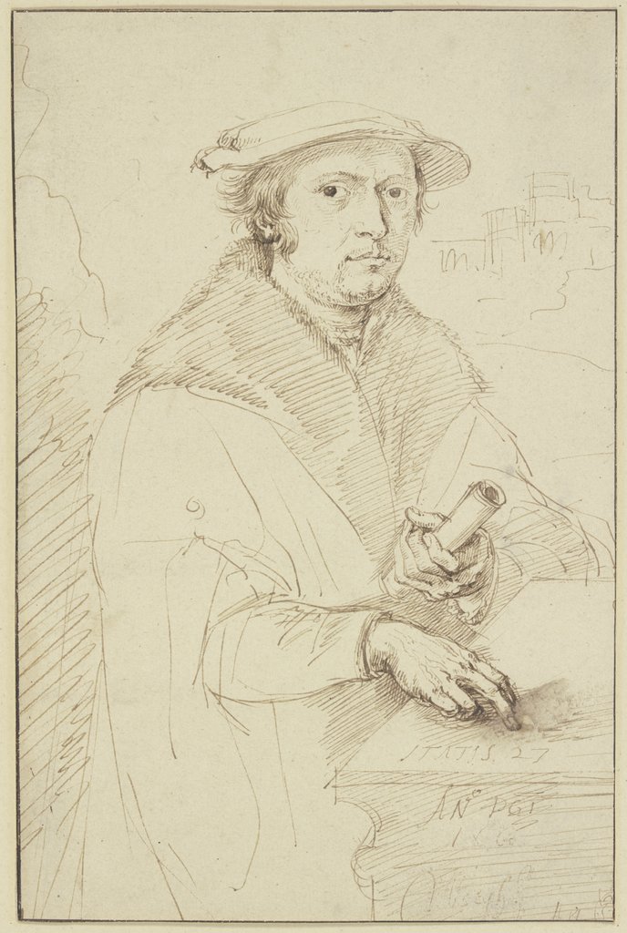 Portrait of a benefactor, Matthys van den Bergh, after Jacob Cornelisz.