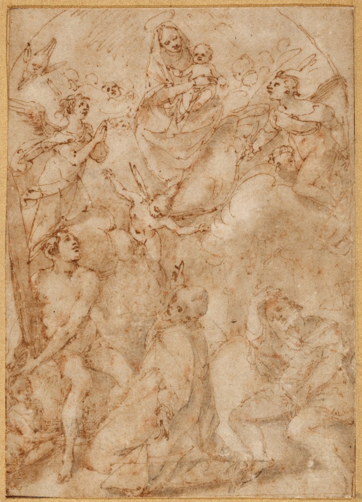 Madonna und Heilige, Andrea Boscoli, nach Correggio