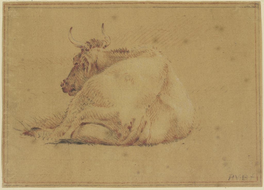 Lying cow, Pieter van Bloemen