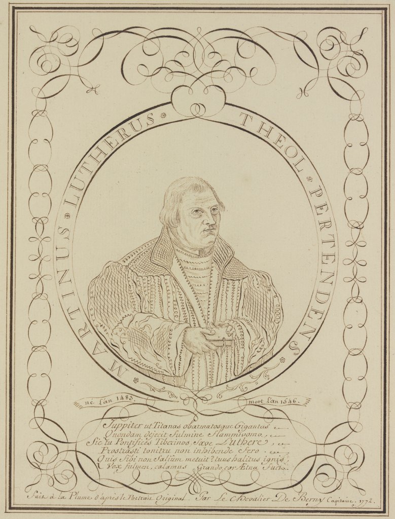 Portrait of Martin Luther, Pierre Jean Paul de Berny